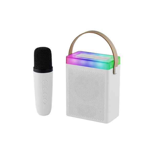 Kisonli G22 Mini Karaoke Speaker with Microphone - White | G22