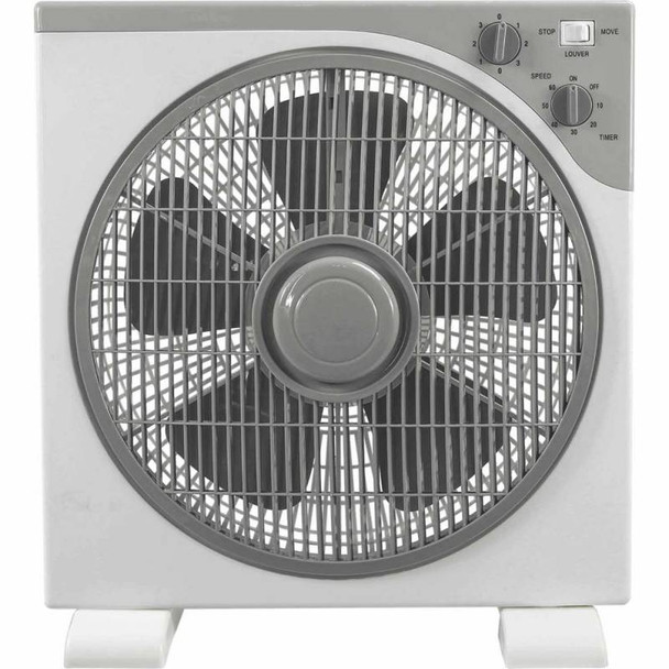 Wave Box Fan 12 inch 3 Speed 40w Grey | BF-1210