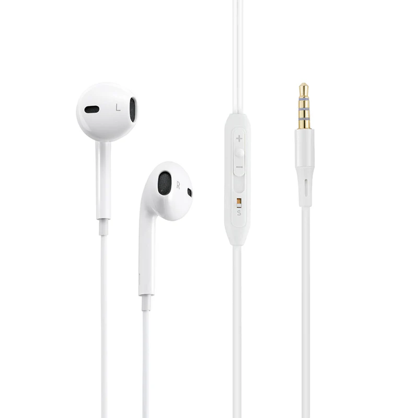Promate Lightweight High-Performance Stereo Earbuds - White | gearPod-IS2.WHITE