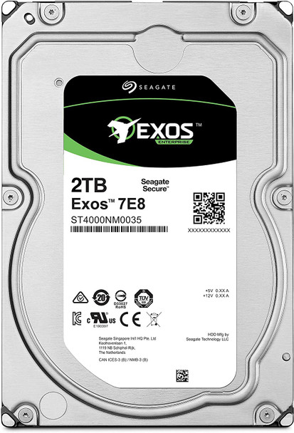 Seagate Enterprise - Hard Drive (2 TB, SATA III, 6 Gb / s, 7200 rpm, 128 MB 3.5-inch) | ST2000NM0055