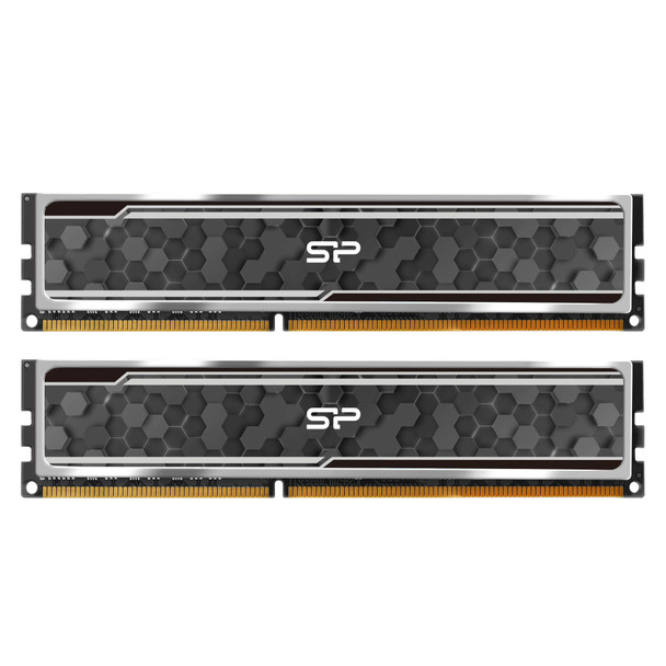 Silicon Power DDR4 16GB (2 x 8GB) RAM 2666MHz (PC4 21300) 288-pin CL19 1.2V Non ECC Unbuffered UDIMM Desktop Memory with Heatsink SU016GBLFU266BD2J5