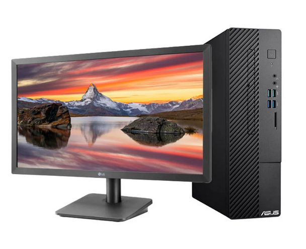 Asus S500SC SFF Tower Desktop - Intel Core I3-10105 - RAM 1x4GB DDR4 - NVMe 128GB HDD - Free LG 22" 22MR410 Monitor | S500SC-3101050030