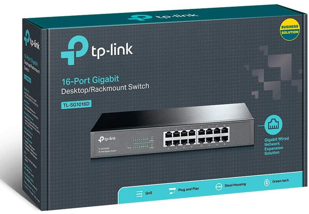 TP-Link 16 Port Gigabit Switch Metal (tl-sg1016d)