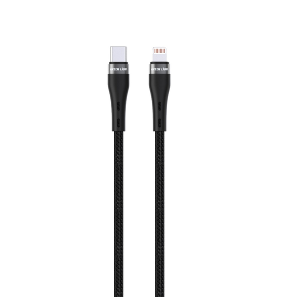 Green Lion USB- C to Lightning Braided Cable | GNBRUSCLGBK