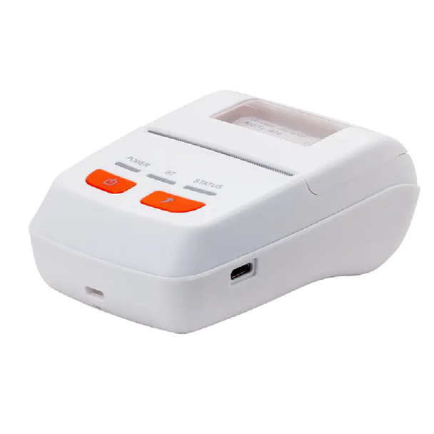 Xprinter XP-P501A black 58mm mobile thermal receipt printer clamshell design front view