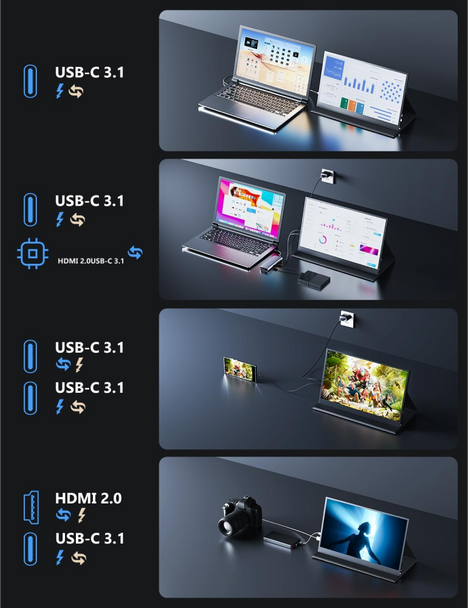 MagicRaven 15.6" 1080P Portable Laptop Screen | P156A06