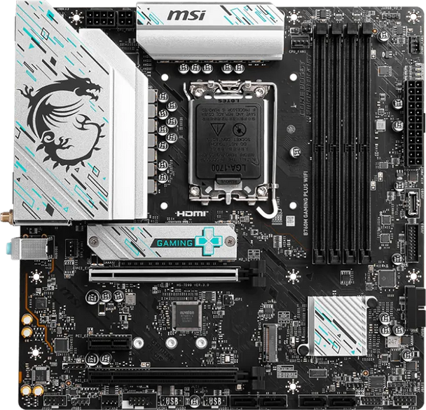 MSI B760M Gaming Plus WiFi Motherboard - Intel LGA1700, DDR5, mATX | 911-7D99-064