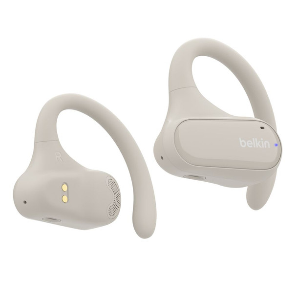 Belkin SoundForm ClearFit Open-Ear Wireless Earbuds – Sand | AUC013CTSA