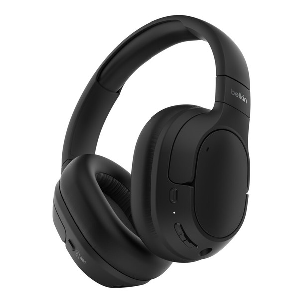 Belkin SoundForm Isolate Noise Cancelling Over-Ear Headphones – Black | AUD008HQBK