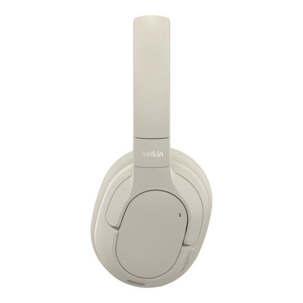 Belkin SoundForm Isolate Noise Cancelling Over-Ear Headphones – Sand | AUD008HQSA