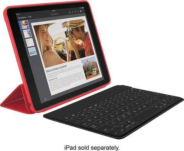 Logitech - Keys-To-Go Super-Slim and Super-Light Bluetooth Keyboard for iPhone, iPad, and Apple TV - Black | 920-006701