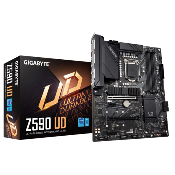 Intel Z590 Ultra Durable Motherboard with Direct 12+1 Phases Digital VRM and DrMOS, Full PCIe 4.0* Design, Extended Thermal Design with Integrated IO Armor, PCIe 4.0 M.2 with Thermal Guard, 2.5GbE Gaming LAN, USB TYPE-C , RGB FUSION 2.0, Q-Flash Plus | Z590 UD