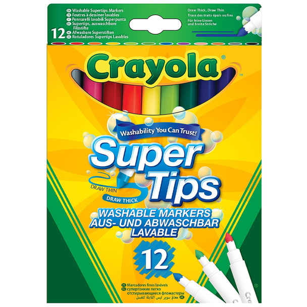 Crayola 12 SuperTips Washable Markers | CY7509