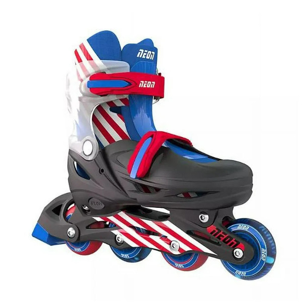 Yvolution Neon Combo Skates Size 12–2 – Red/Blue | 101463