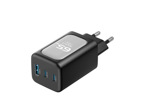 Havit Travel Adapter 20W With Dual USB-C And USB-A – Black | UC220