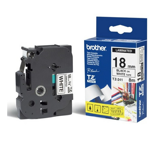 Brother TZe-241 18MM Ribbon Tape - Black On White | 18TZ241