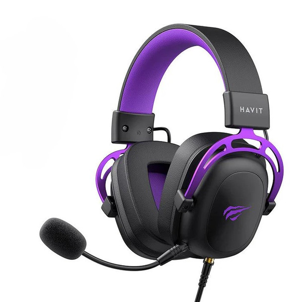 Havit Gaming Wired Headphone USB 7.1 with Microphone – Black/Purple | H2002C+U