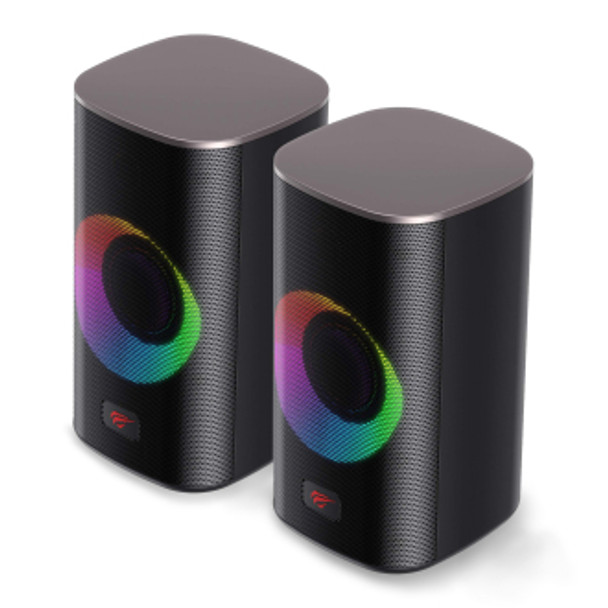 Havit Wired Desktop Gaming Speaker with RGB Colors Powered by USB Gamenote – Black | SK212SE