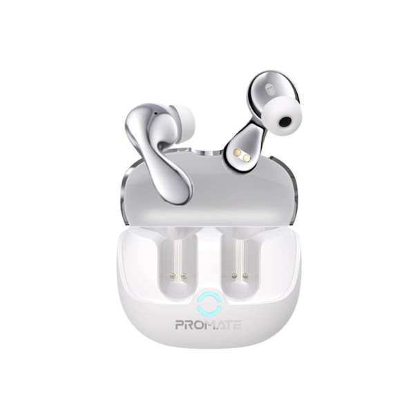 Promate Wireless Earbuds BT with Charging Case High Definition - White | BATON