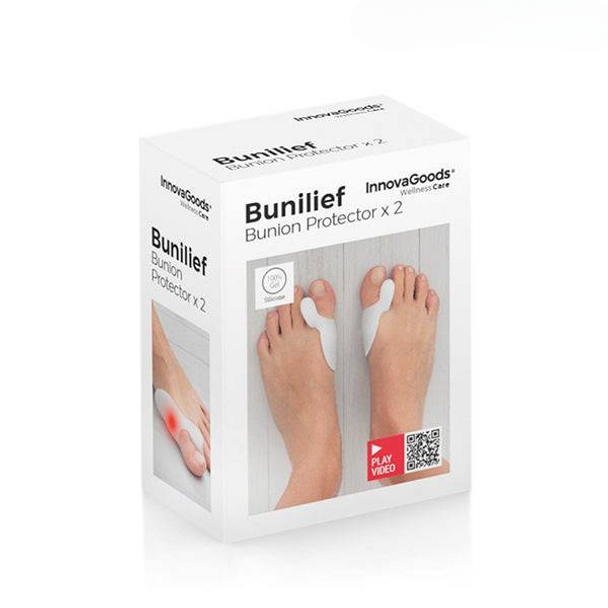 InnovaGoods Silicone Bunion Corrector Protector Bunilief (Pack of 2) | V0103279
