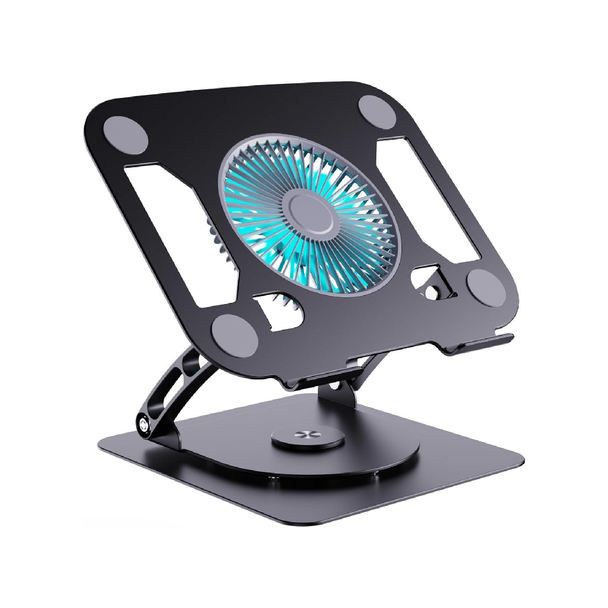 Stand Aluminum 671 Big RGB Fan Laptop & iPad - Black