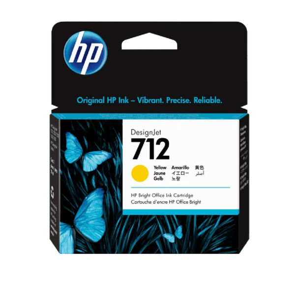 HP 712 29ml DesignJet Original Ink Cartridge - Yellow | 3ED69A
