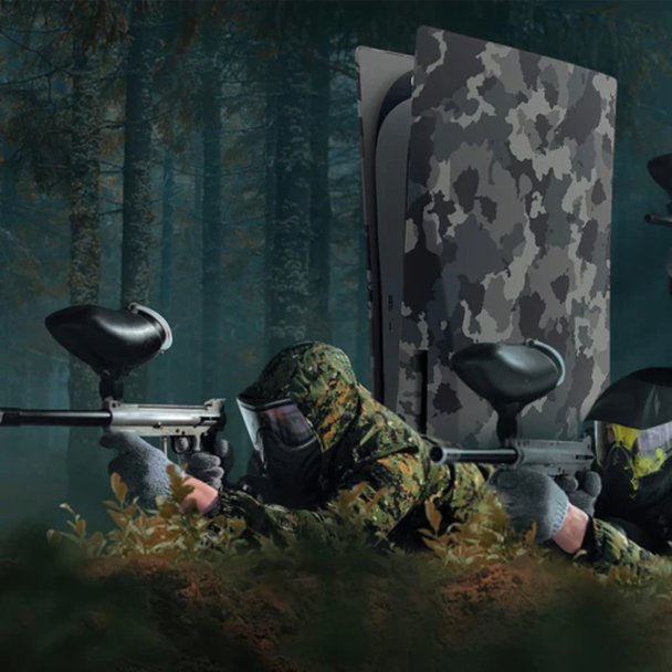 PLAYSTATION PS5 Console Cover Grey Camouflage | CFI-ZCA-CB1W06