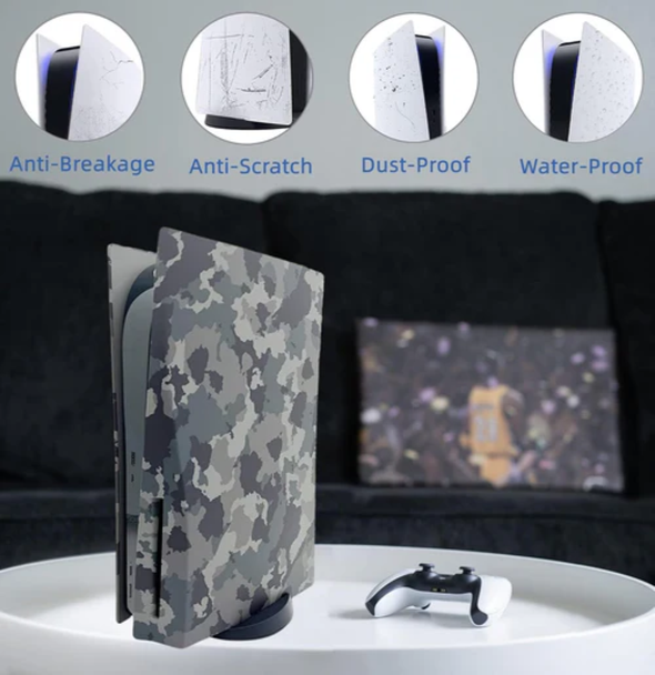 PLAYSTATION PS5 Console Cover Grey Camouflage | CFI-ZCA-CB1W06