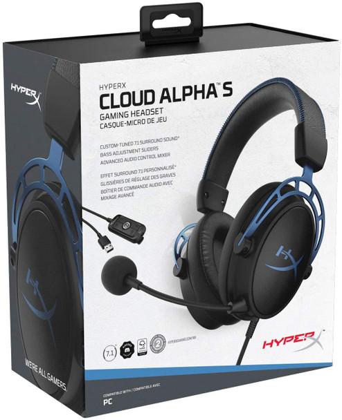 HyperX Cloud Alpha S - Gaming Headset (Blue) | HX-HSCAS-BL/WW