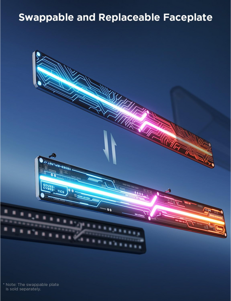 Govee Gaming Wall Light Expansion Kit – 2 Tubes + 1 Square Connector + 1 Triangle Connector | H6063-Expansion