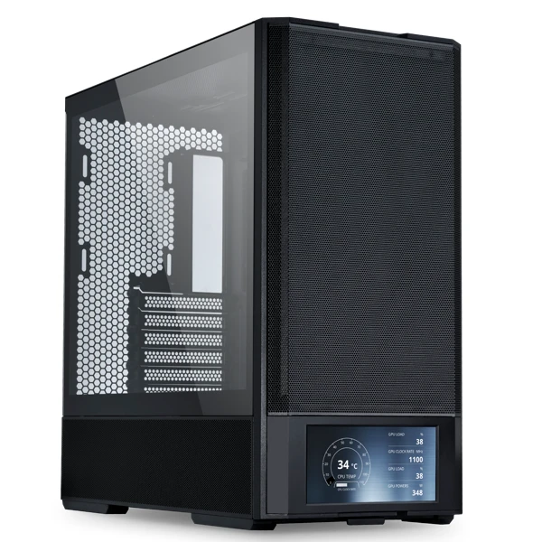 Lian Li Lancool 207 Digital ATX Case with Glass Side Panel– Black | G99.LAN207DX.00