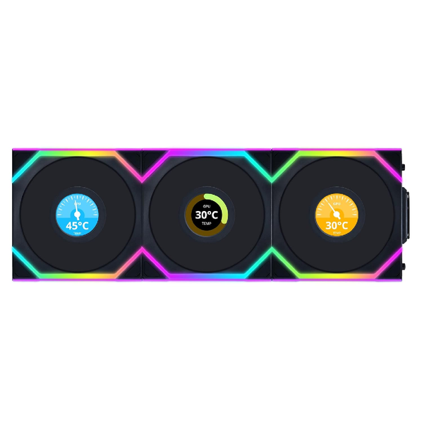 Lian Li UNI Fan SL LCD Wireless 120mm ARGB Fan - Triple Pack | G99.12SLLCD1W3B.00
