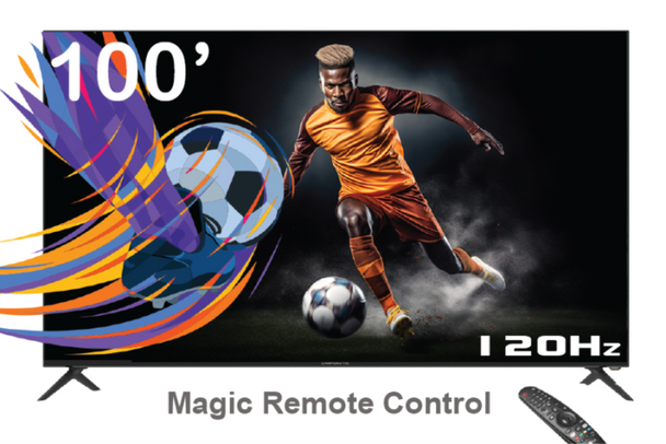 Campomatic Smart 4K UHD TV, 100 Inches, Frameless | LED100HUL
