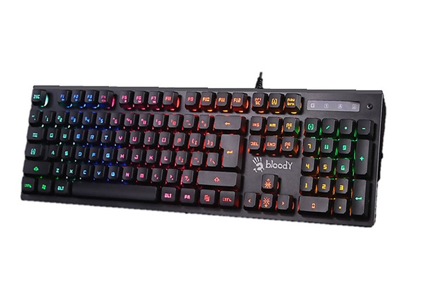 Bloody Gaming Keyboard USB Black US + Arabic Layout | B160N