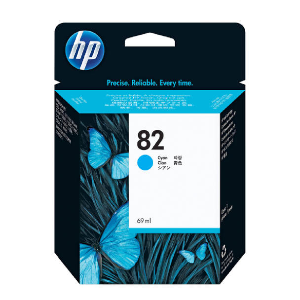 HP 82 69-ml Original DesignJet Ink Cartridge - Cyan | C4911A