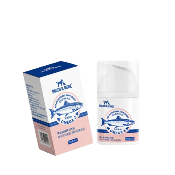 Rocco & Roxie Pet Salmon Cream – Omega-3 Nutritional Supplement, 50ml