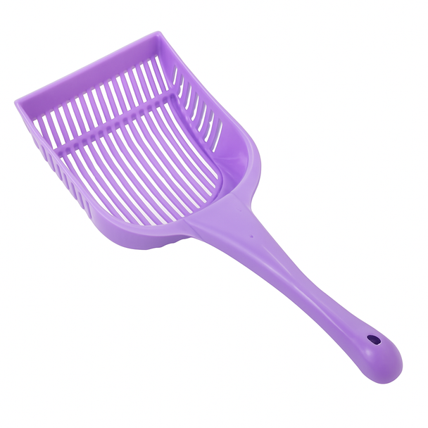 Cat Litter Shovel - Durable Plastic Scoop with Handle for Easy Cleaning - Purple Cat Litter Shovel - Durable Plastic Scoop with Handle for Easy Cleaning - Purple