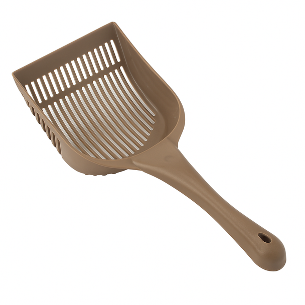 Cat Litter Shovel - Durable Plastic Scoop with Handle for Easy Cleaning - Mocha Cat Litter Shovel - Durable Plastic Scoop with Handle for Easy Cleaning - Mocha