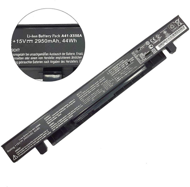 Replacement Laptop Battery for ASUS A41-X550A A41-X550 Laptop Battery for Asus A450 A550 F450 K450 K550 X450 X550 X550CA X751M（15V 2950mAh 44Wh ）