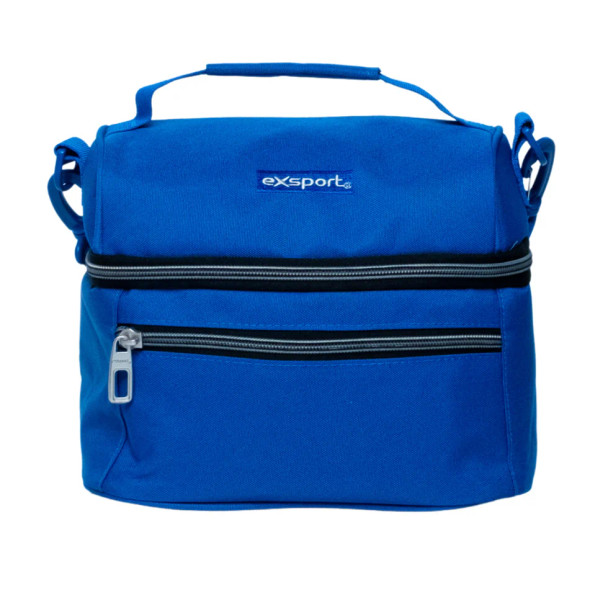 Exsport Top Opening + Front Zipper Lunch Bag-Blue Exsport Top Opening + Front Zipper Lunch Bag-Blue
