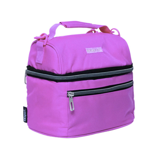 Exsport Top Opening + Front Zipper Lunch Bag-Purple Exsport Top Opening + Front Zipper Lunch Bag-Purple