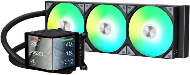 TRYX Panorama SE 360 ARGB AIO CPU Liquid Cooler - 360mm Radiator - Rotatable 6.5" AMOLED Curved Screen - Asetek Adela Pump - Intel LGA 1851/1700/1200/115X & AMD AM5/AM4