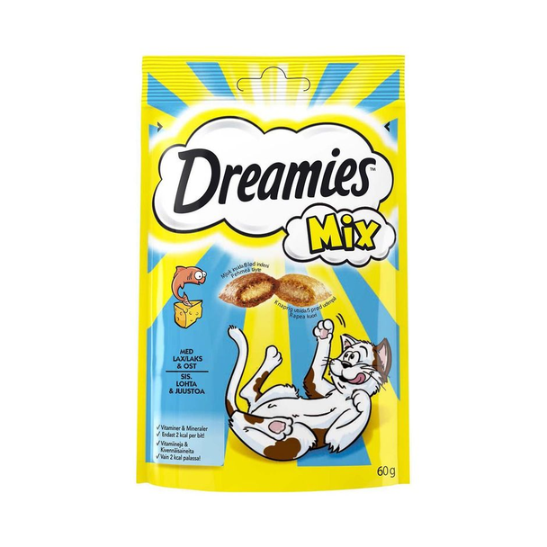 Dreamies Mix Cat Treats - Salmon & Cheese Flavor 60g