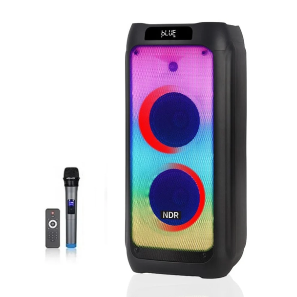 Portable Bluetooth Stereo Speaker with RGB Lights - Wireless Party Speaker | NDR-1608