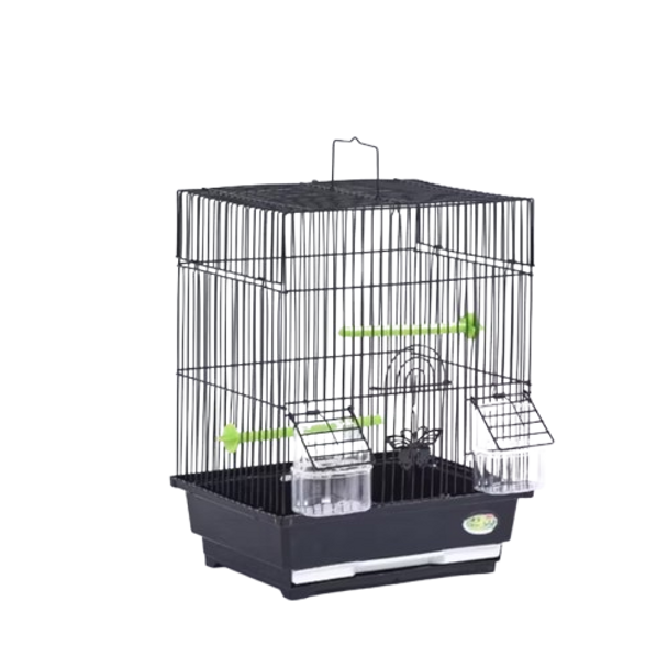 Bird Cage for Show 2DS with Feeder & Water Dispenser - Black