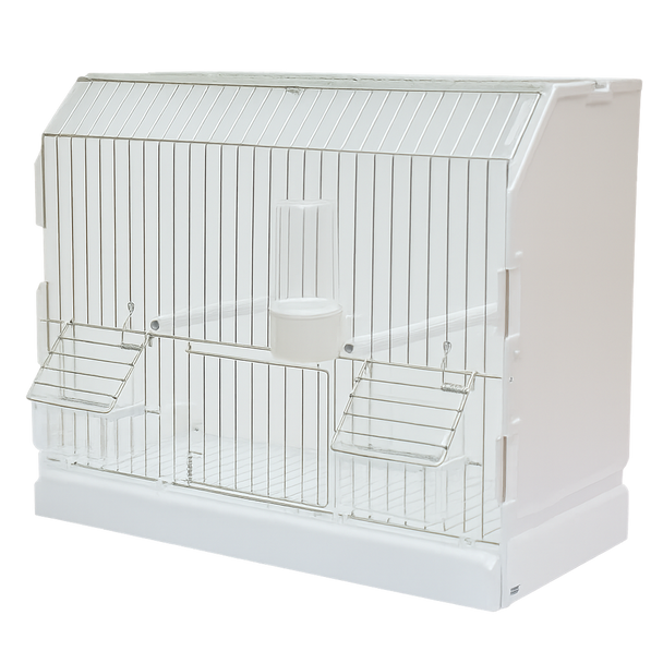 Bird Show Cage with Wooden Border - 2 Divisions Bird Show Cage with Wooden Border - 2 Divisions