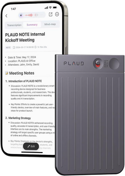 PLAUD Note AI Voice Recorder - Black | NB100BK