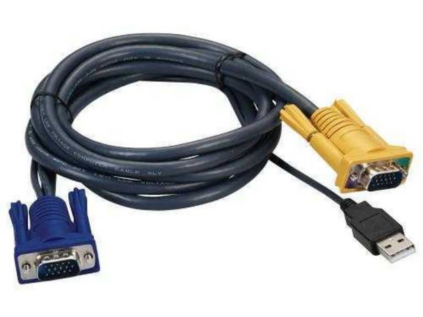 EUSSO Cable 1-to-2 USB D-Type 1.8M KVM Cable