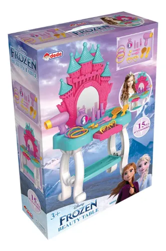 Dede Disney Frozen beauty table play set castle vanity with mirror and 15 accessories for kids
