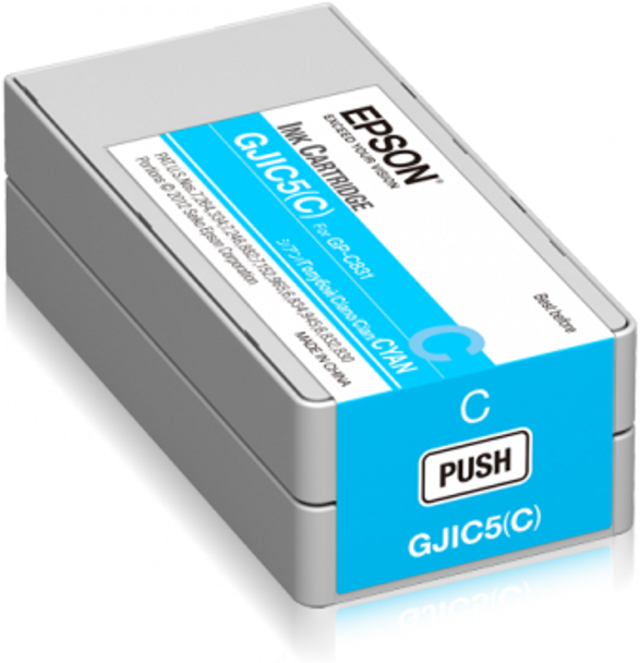 Epson GJIC5(C): Ink cartridge for ColorWorks C831 (Cyan) (MOQ=10) | C13S020564